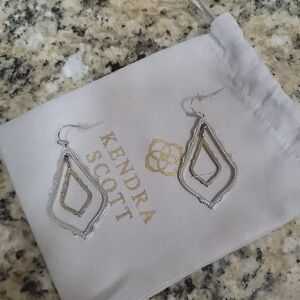 Kendra Scott Silver and Gold Earrings
